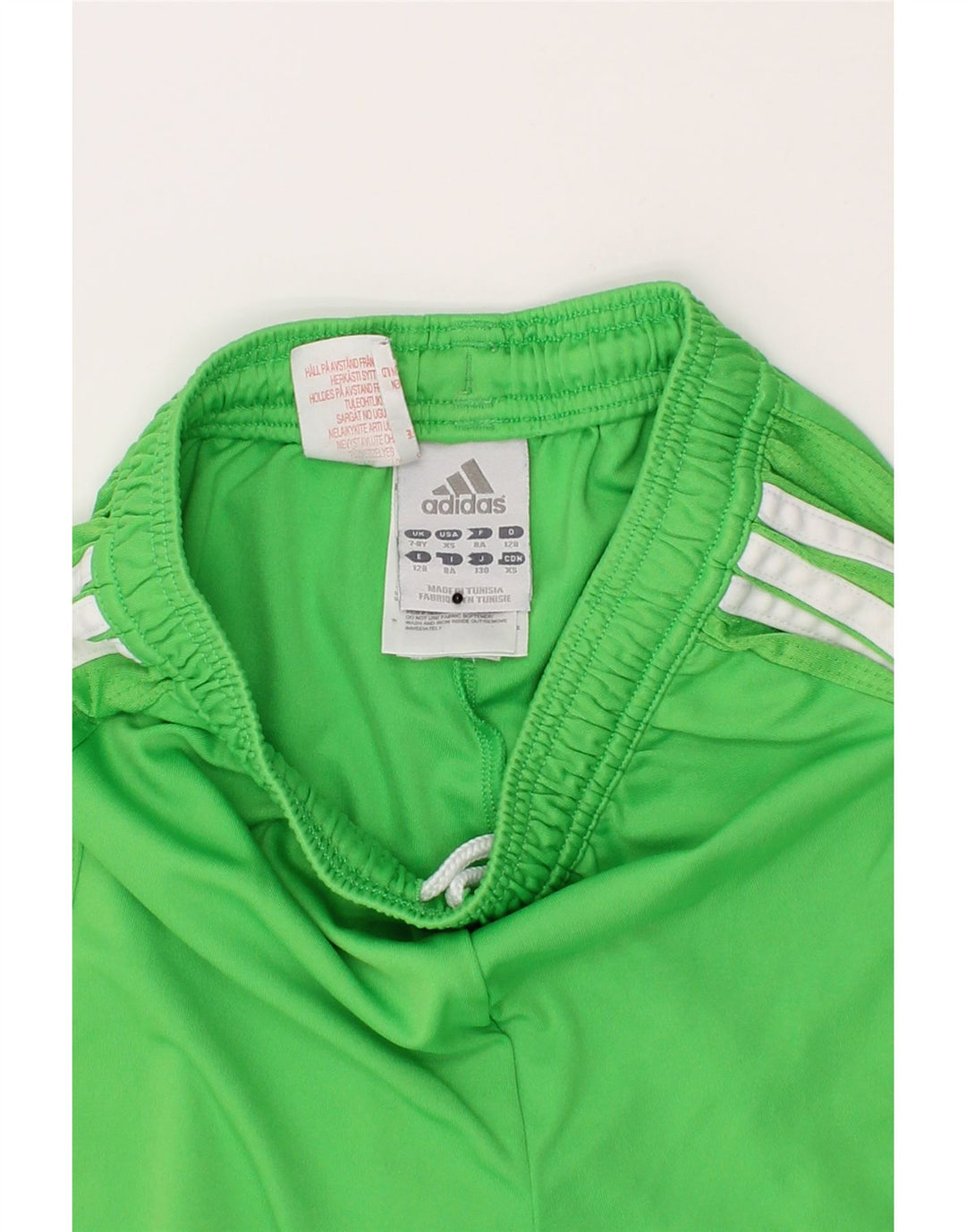 ADIDAS Boys Sport Shorts 7-8 Years  Green Polyester Vintage Adidas and Second-Hand Adidas from Messina Hembry 