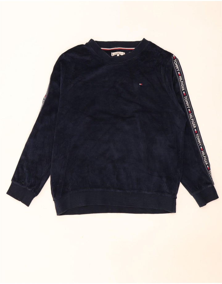 Tommy Hilfiger Sweat-Shirt Graphique Homme Bleu Marine Moyen Colorblock