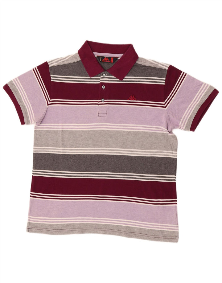 Kappa Polo Homme Large Coton Rayé Multicolore
