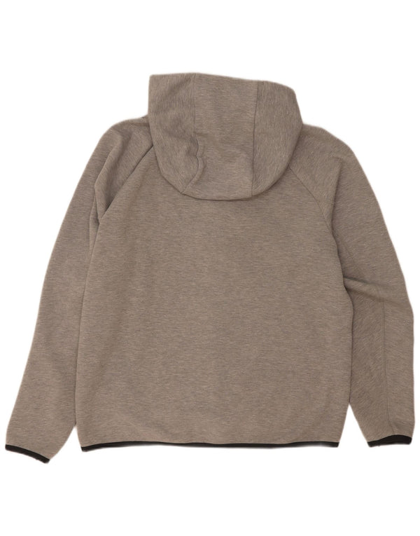 Nike Sweat à capuche zippé en coton moucheté gris moyen pour homme