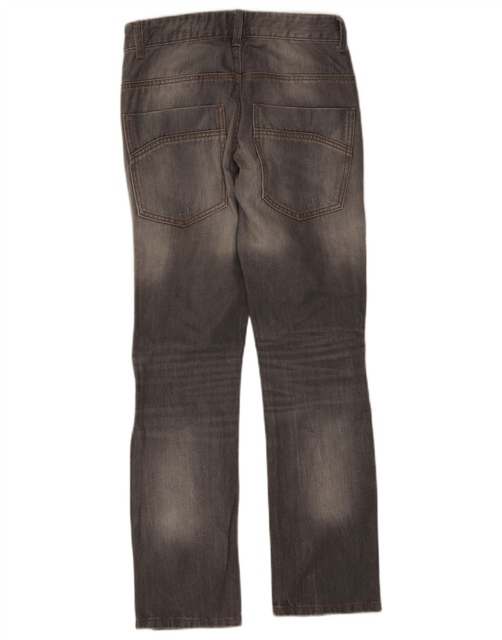 BENETTON Jean droit effet vieilli pour fille 11-12 ans 2XL W28 L28 Gris