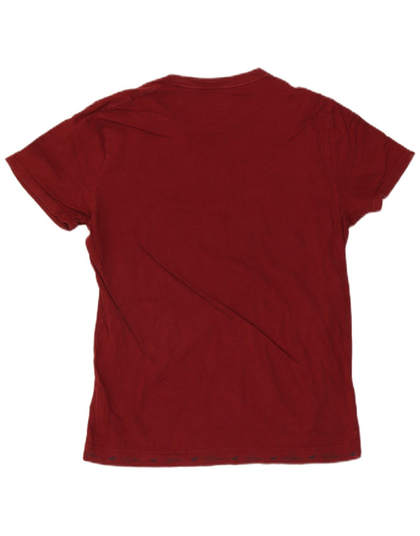 Hollister T-shirt graphique pour hommes, grand, en coton bordeaux