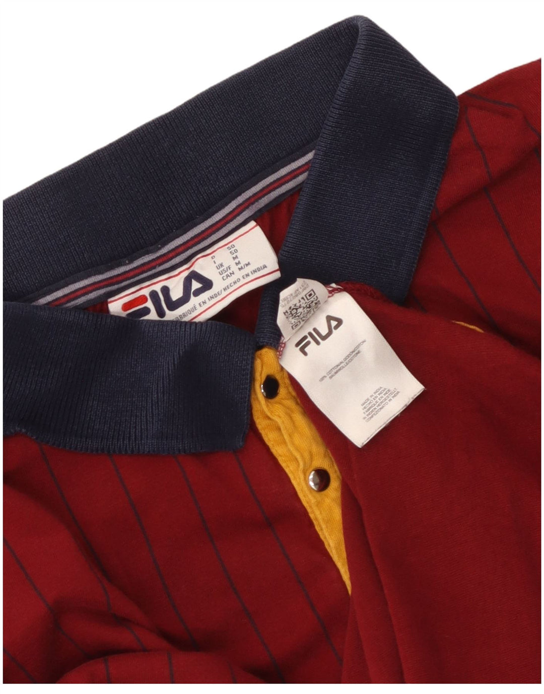 Fila Polo Homme Bordeaux Moyen Rayé Coton