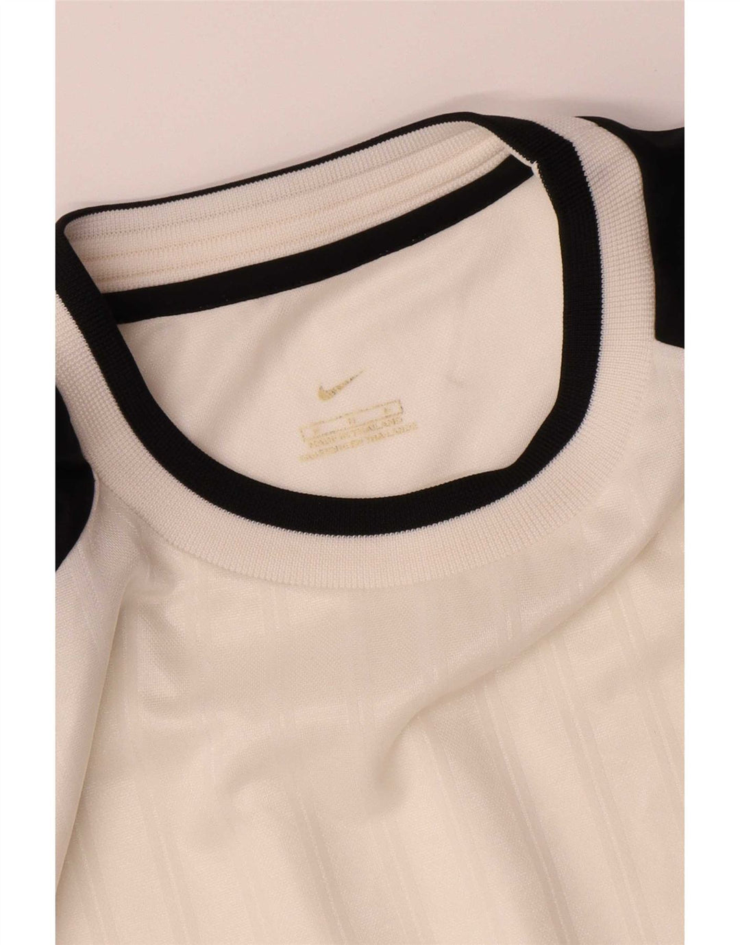 Nike T-shirt pour homme en polyester color block blanc moyen
