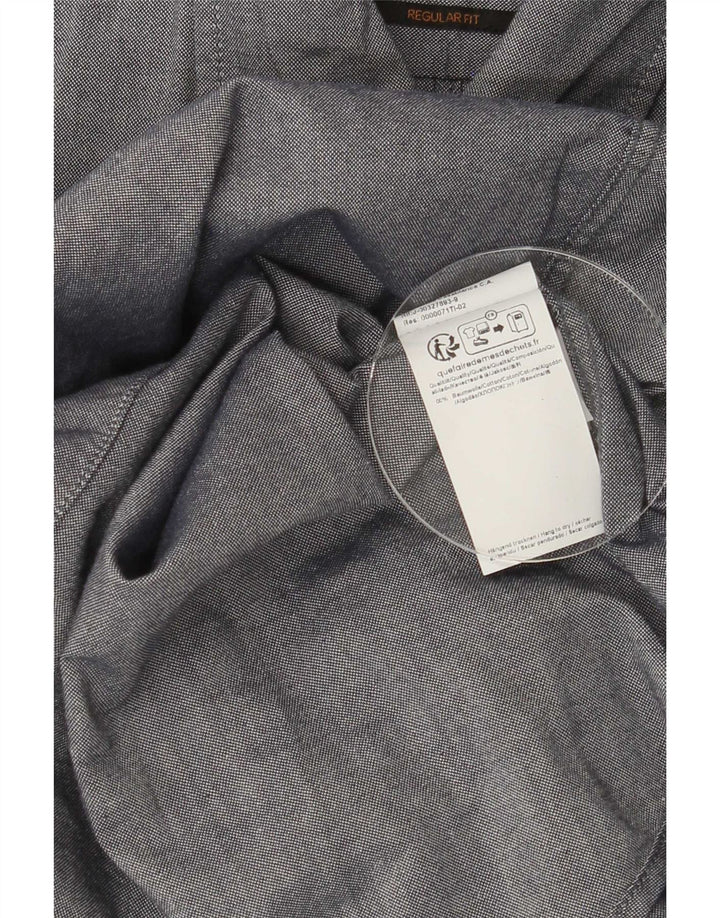 Hugo Boss Chemise Regular Fit Bleu Moyen Coton