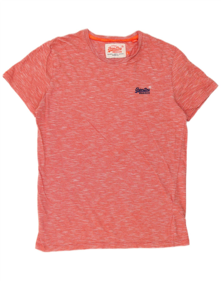 SUPERDRY T-Shirt Homme Top Large Rouge Moucheté Coton
