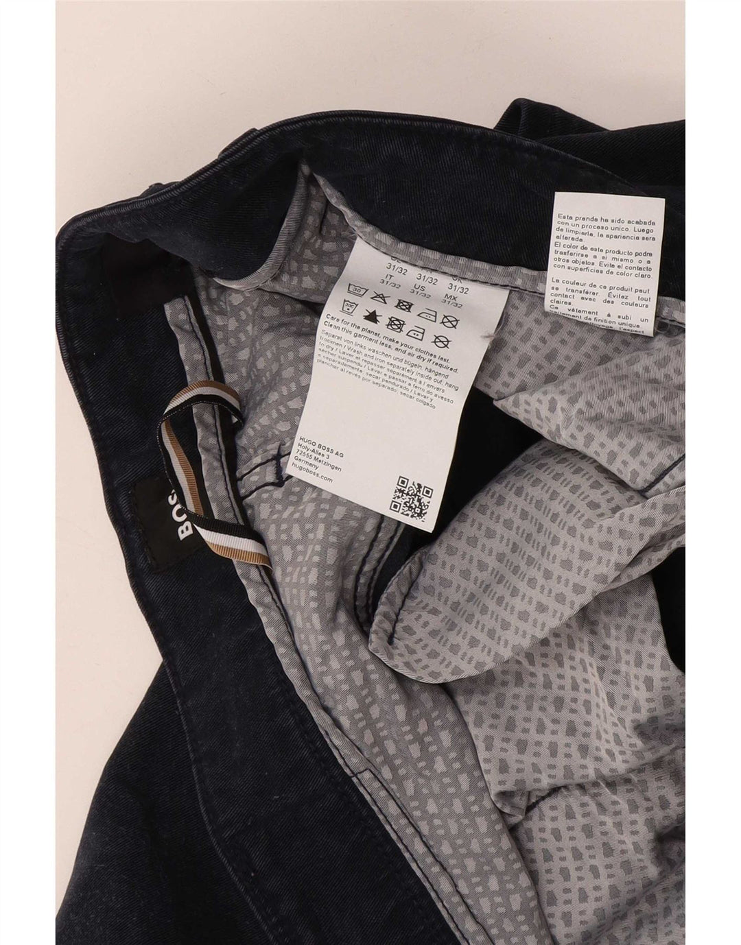 Hugo Boss Jean Slim W31 L32 Bleu Marine Lyocell Homme