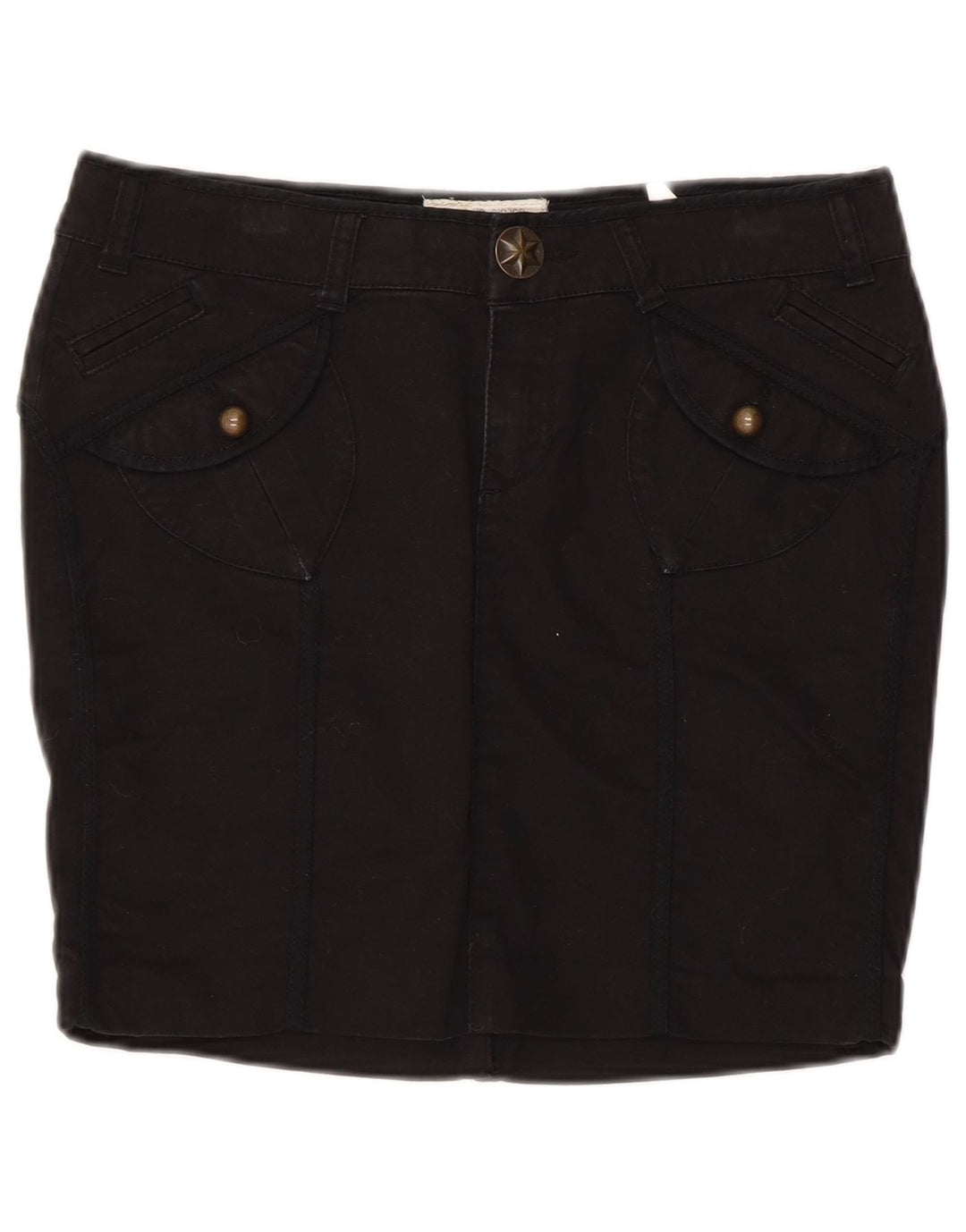 Guess Mini Jupe Femme W28 Coton Noir Moyen