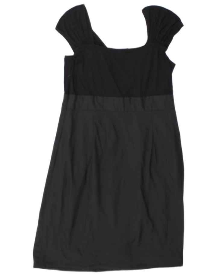 Dkny Robe droite pour femme US 14 XL Noir Colorblock Viscose