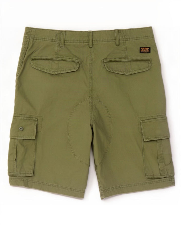 Superdry Short Cargo W32 Homme Vert Moyen Coton