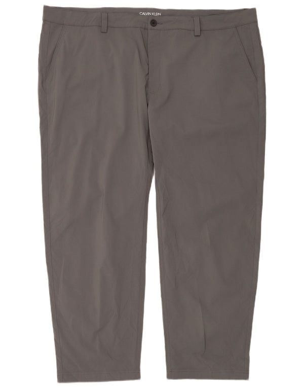 Calvin Klein Mens Golf Straight Chino Trousers W46 L29 Grey Polyester