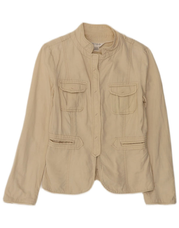 Zara Veste utilitaire pour femme UK 12 Coton beige moyen