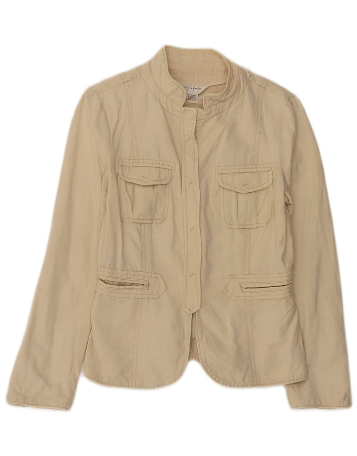 Zara Veste utilitaire pour femme UK 12 Coton beige moyen