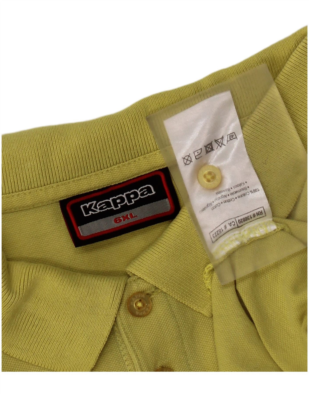 KAPPA Polo Homme 6XL Jaune Coton