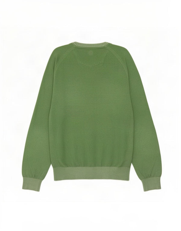 Fat Face Mens V-Neck Jumper Sweater Medium Green Cotton