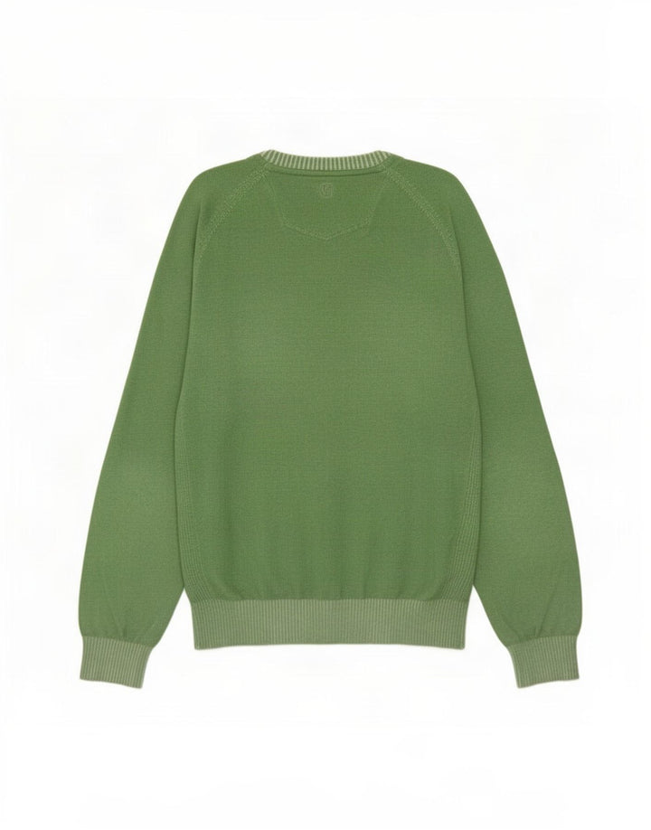 Fat Face Pull Col V Homme Vert Moyen Coton