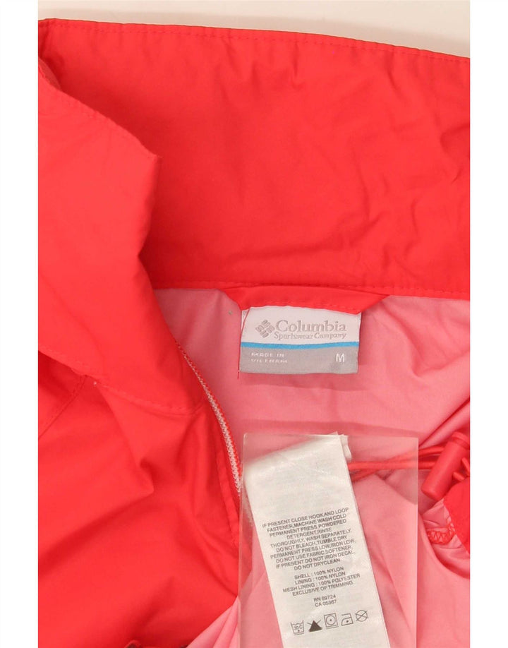Columbia Veste de Pluie Femme UK 14 Medium Rouge Nylon
