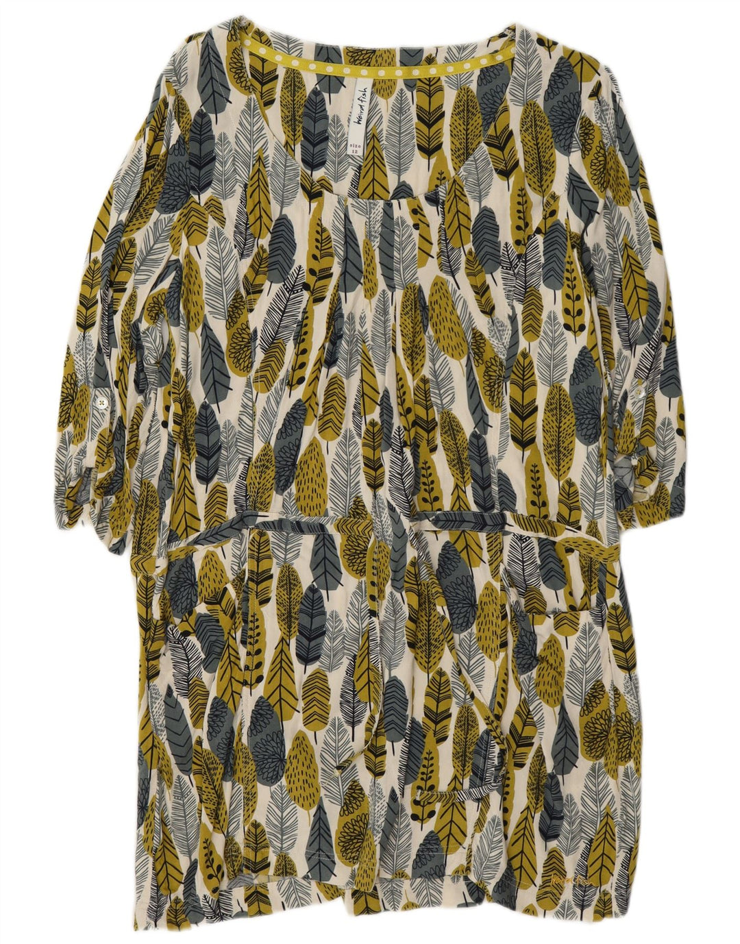 Weird Fish Robe droite à motif abstrait pour femme UK 12 Medium Multicolore