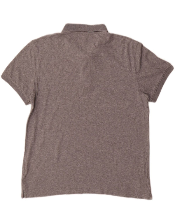 CALVIN KLEIN Polo Homme Gris Moyen Moucheté Coton