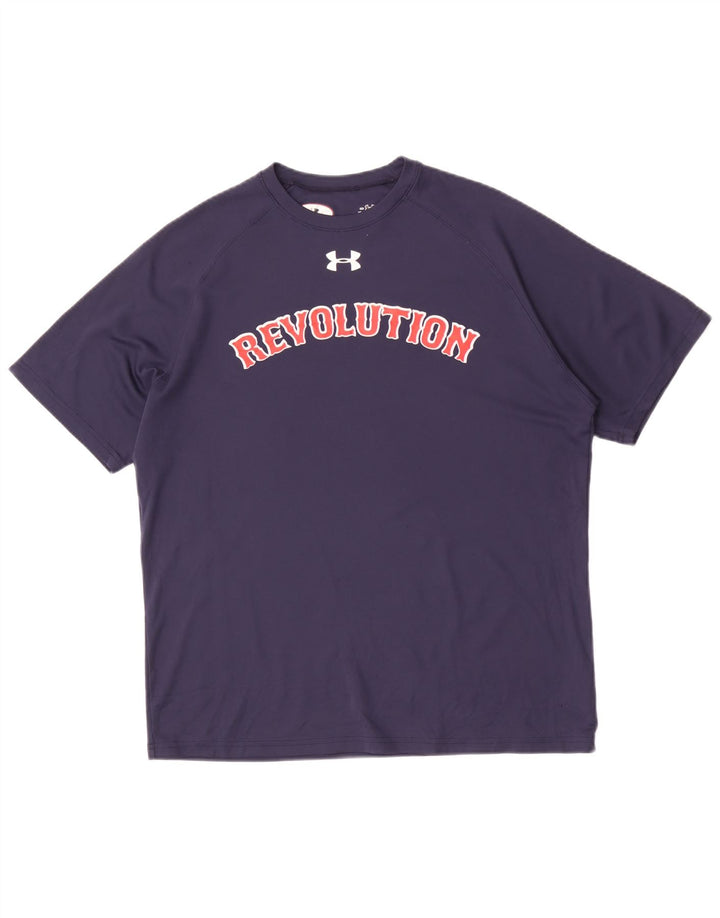 Under Armour T-Shirt Graphique Homme Bleu Marine Moyen Polyester