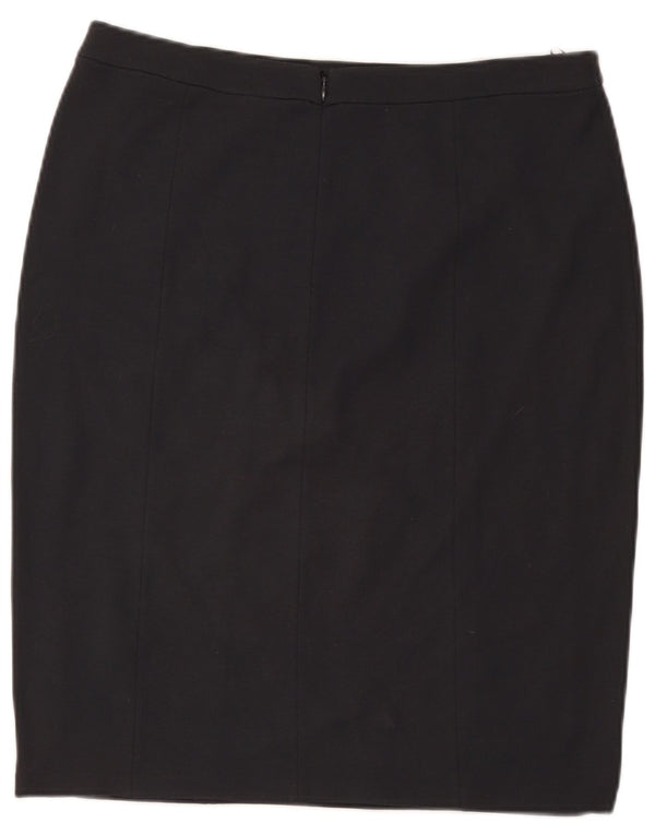 Armani Collezioni Womens Pencil Skirt IT 48 XL W34 Black Viscose