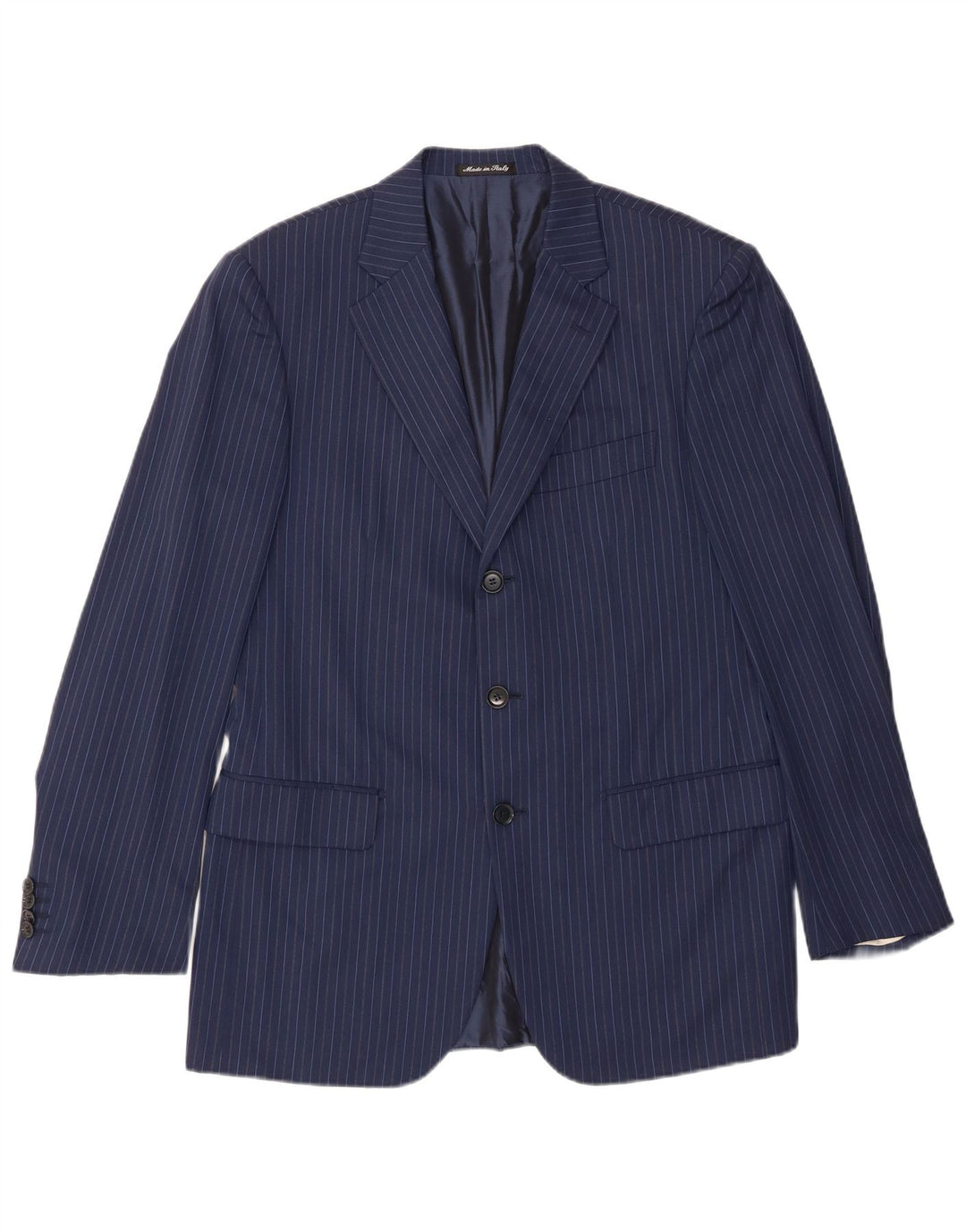 Pal Zileri Veste blazer à 3 boutons pour homme IT 50 à fines rayures bleu marine