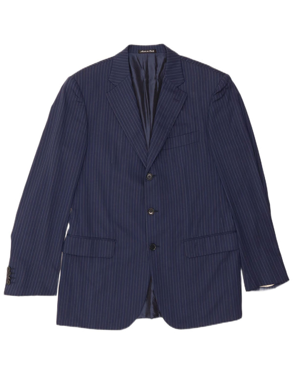 Pal Zileri Veste blazer à 3 boutons pour homme IT 50 à fines rayures bleu marine