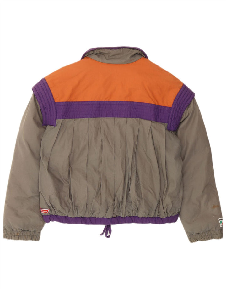 Colmar Veste de Ski Femme IT 44 Gris Moyen Colourblock Coton Rétro