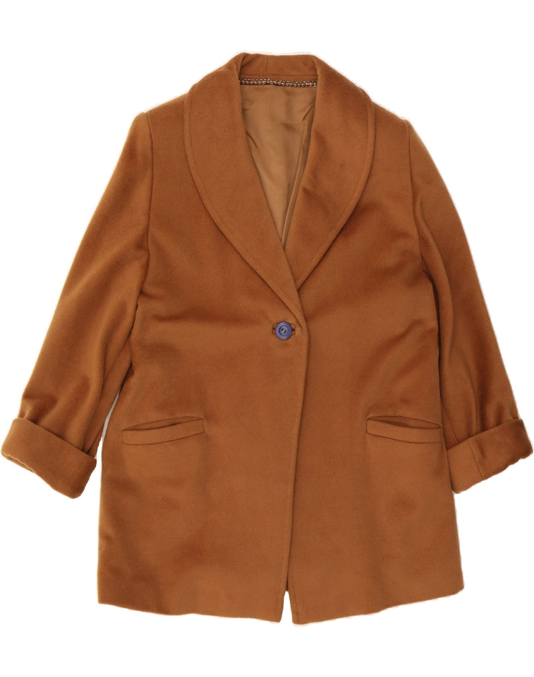 VINTAGE Womens Overcoat UK 10 Small Brown Vintage Vintage and Second-Hand Vintage from Messina Hembry 