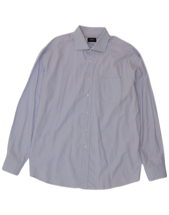 Hugo Boss Chemise Homme Taille 45 17 1/2 XL Bleu
