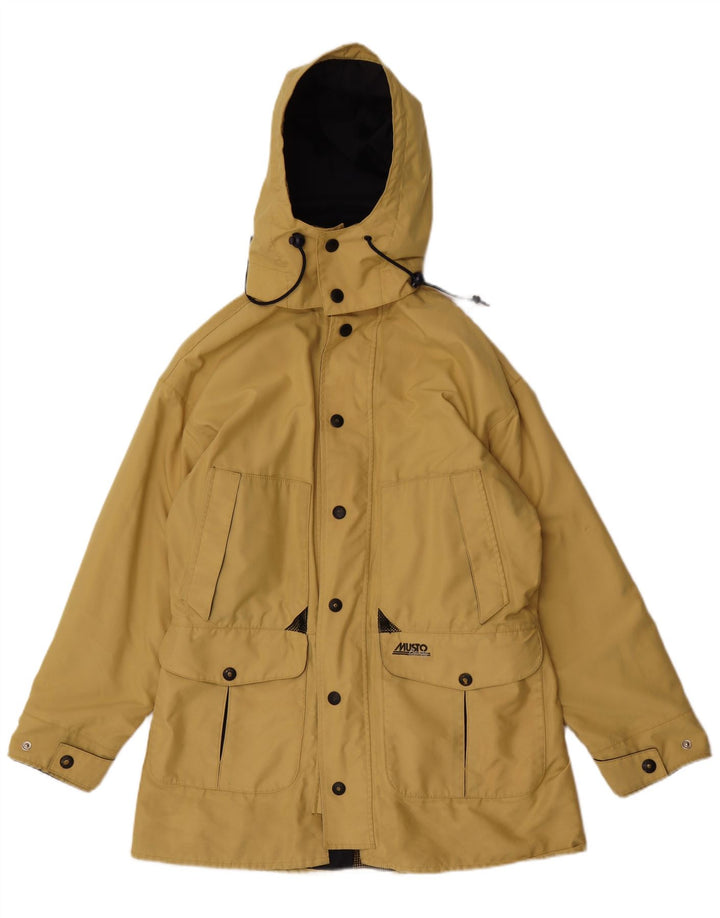 Musto Veste Parka à capuche pour homme UK 40 Large Jaune Polyester