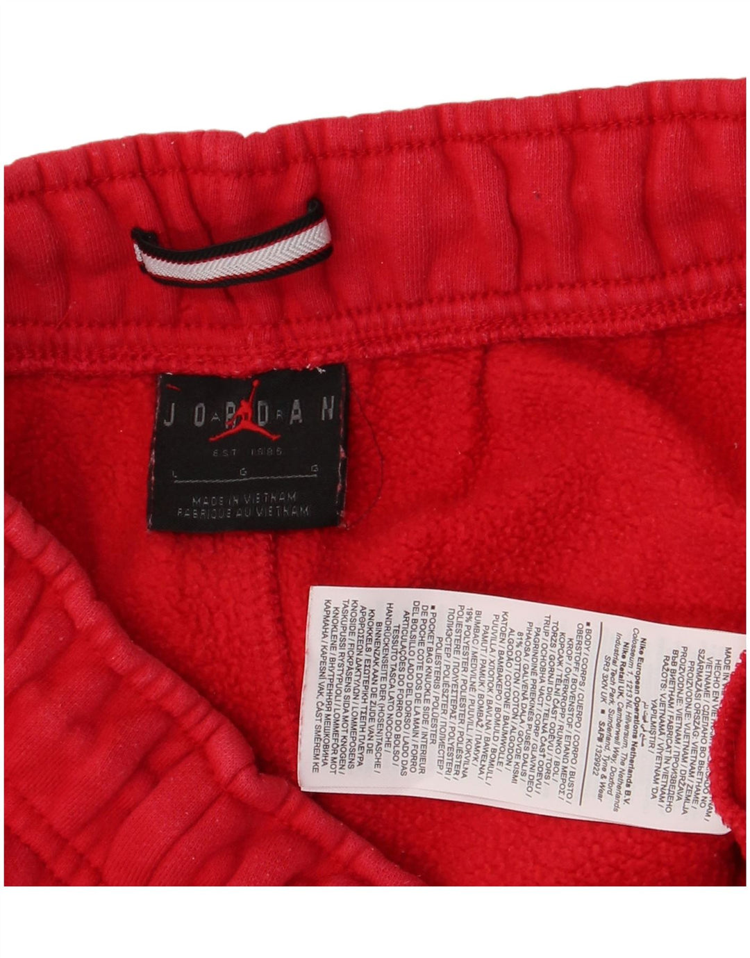Jordan Short de sport pour homme Grand coton rouge