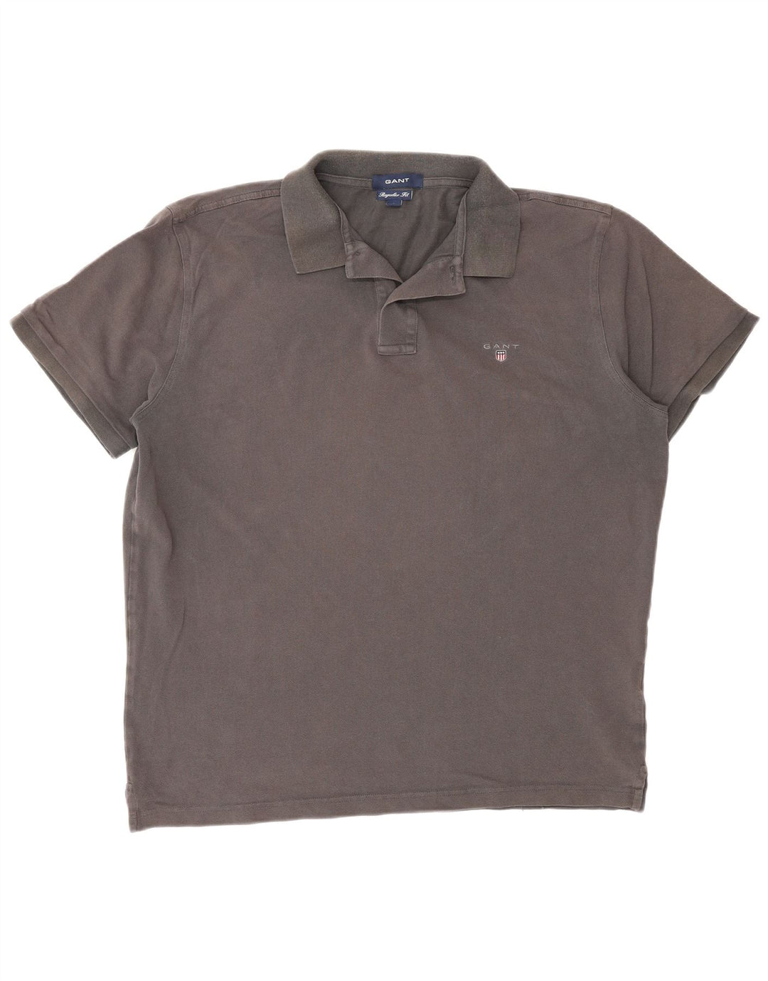 Gant Polo Regular Fit Homme Grand Gris Coton