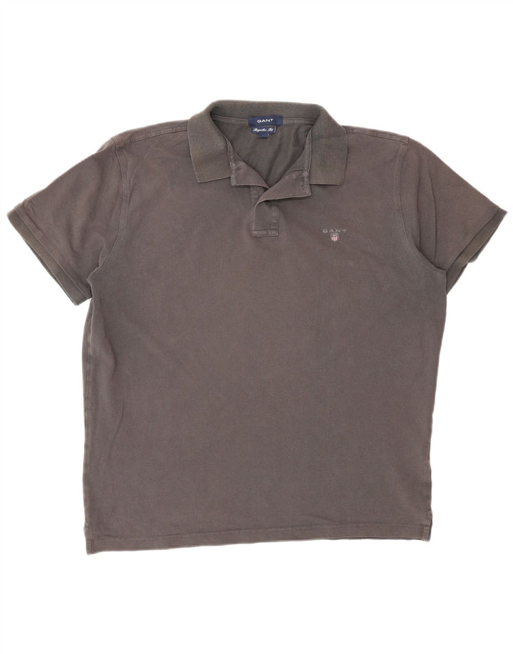 Gant Polo Regular Fit Homme Grand Gris Coton