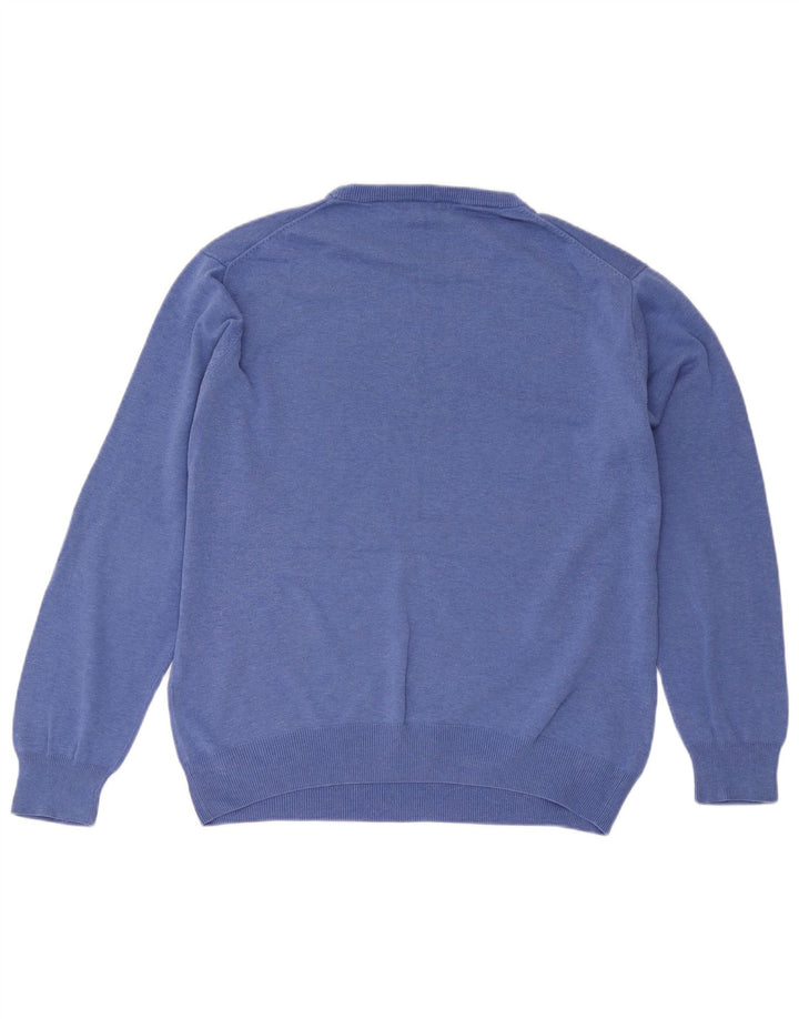 Gant Pull col rond homme XL bleu coton