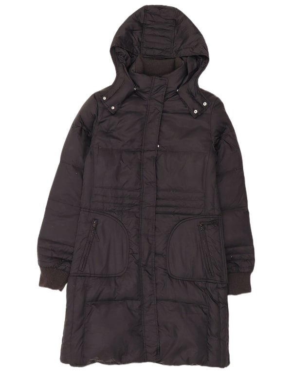Playlife Manteau rembourré à capuche pour femme UK 42 Medium Noir Polyamide