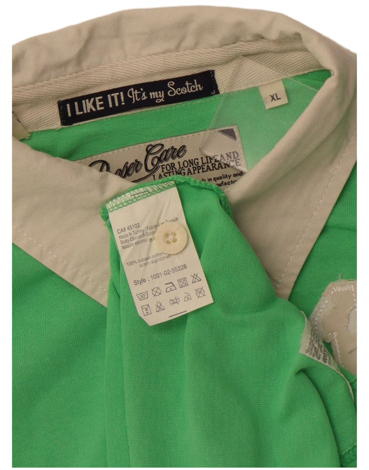 SCOTCH & SODA Polo Rugby Graphique Homme XL Vert Coton