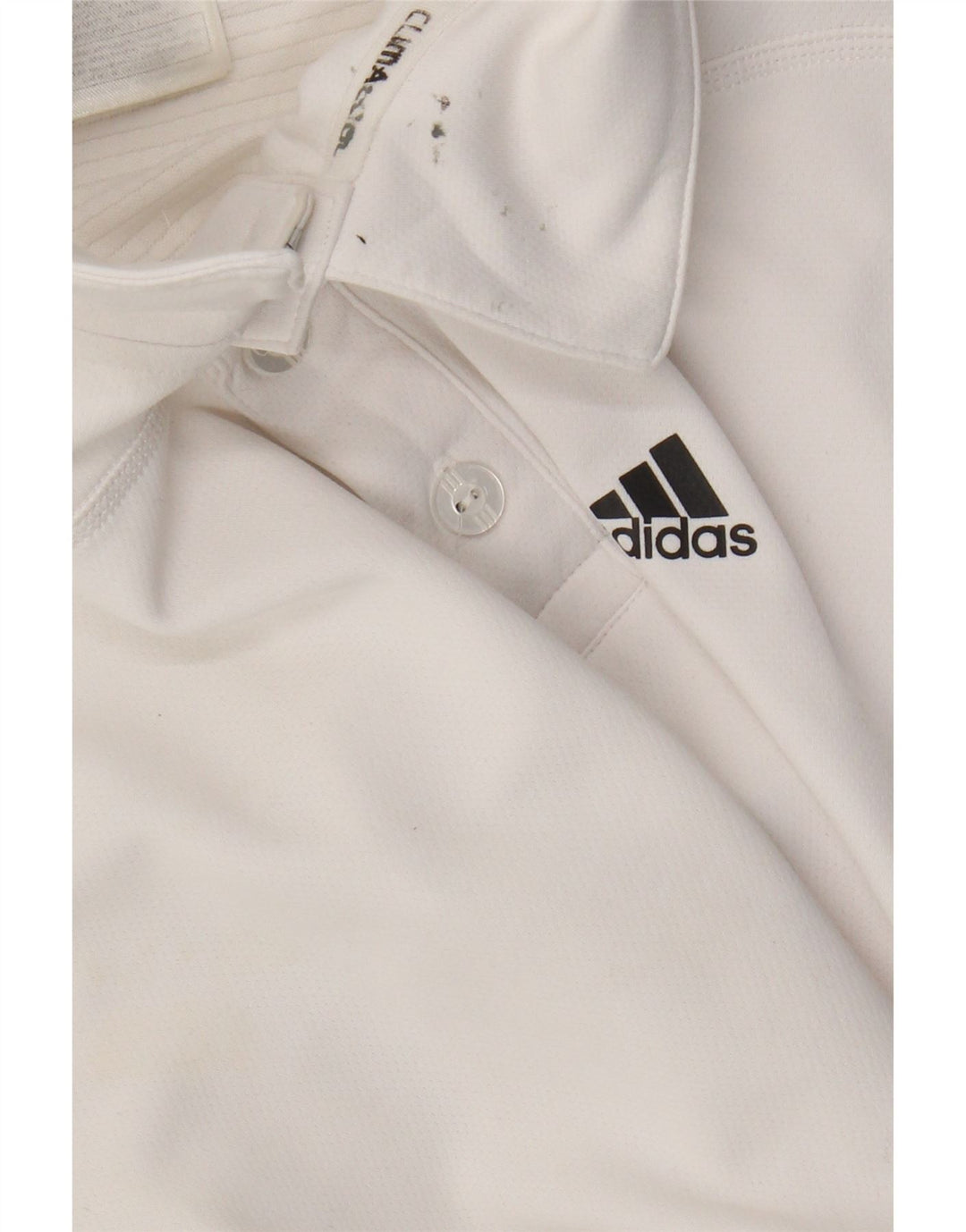 Adidas Hommes Climacool Polo Petit Blanc Polyester