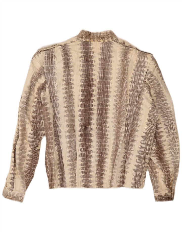 Lee Sands Veste en cuir pour homme UK 40 Grand imprimé animal beige