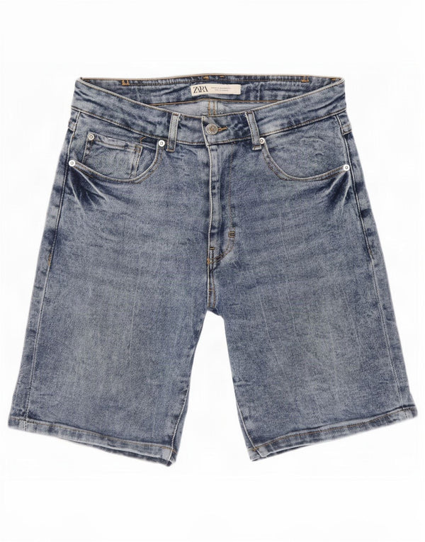 Zara Short en jean pour homme EU 38 Small W30 Bleu