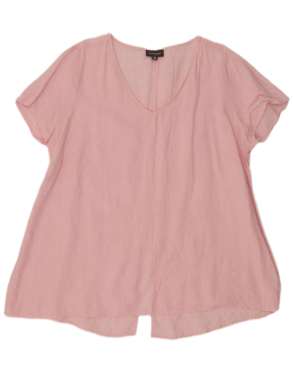 Marks & Spencer Chemisier surdimensionné autographe pour femme UK 18 XL Lin rose