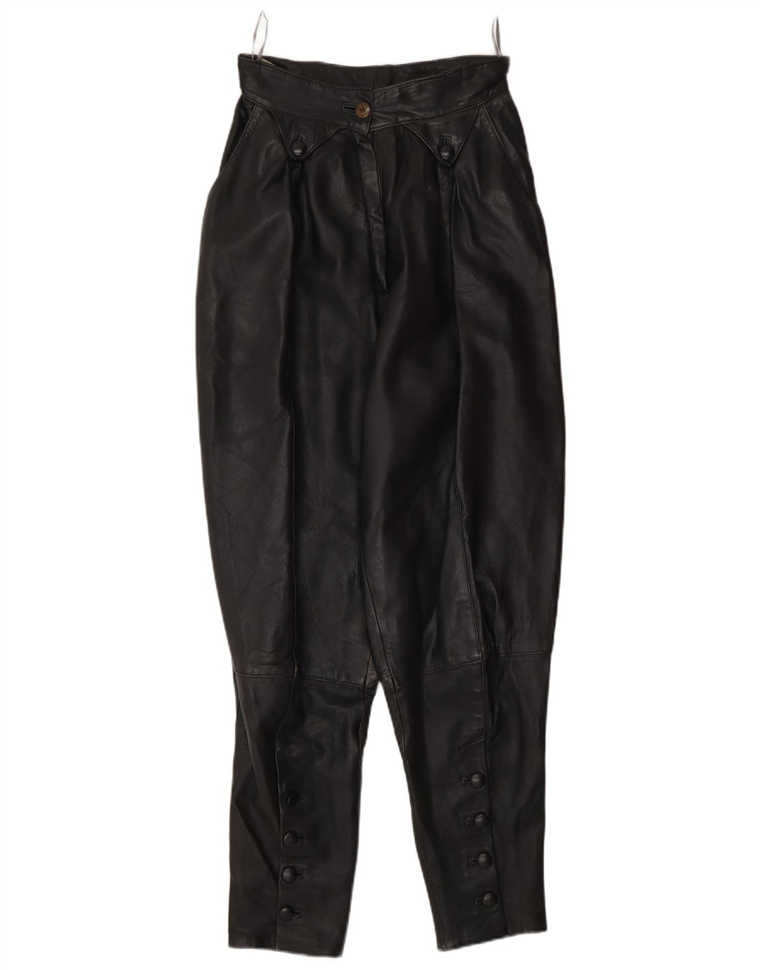 Pantalon taille haute femme vintage EU 36 Petit W26 L30 Noir