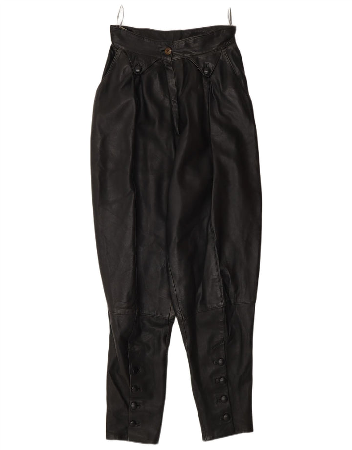 Pantalon taille haute femme vintage EU 36 Petit W26 L30 Noir