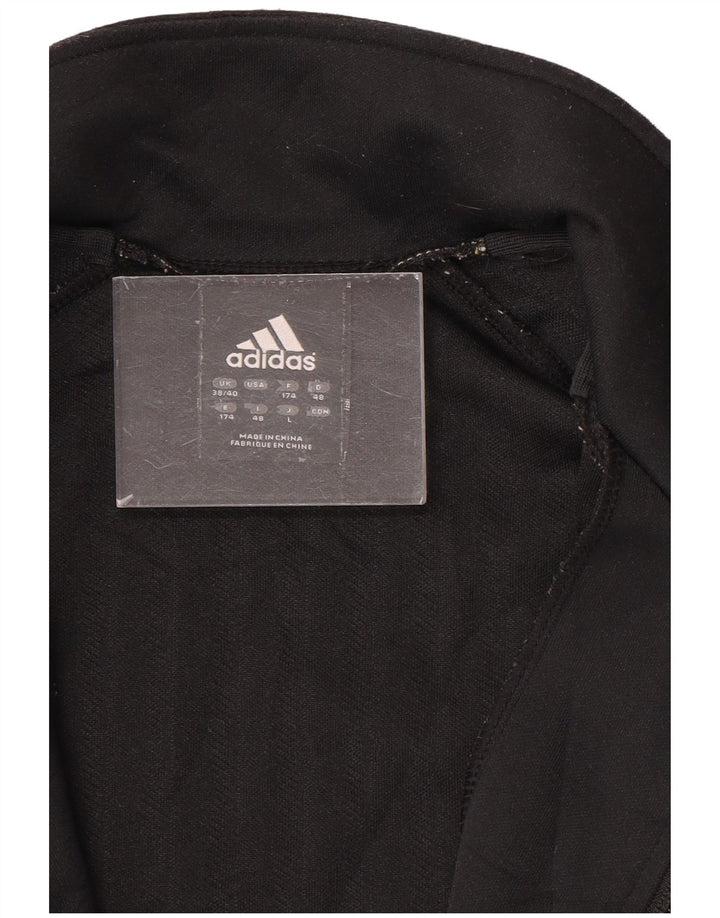 ADIDAS Veste de survêtement pour homme UK 38/40 Medium Noir Rayé