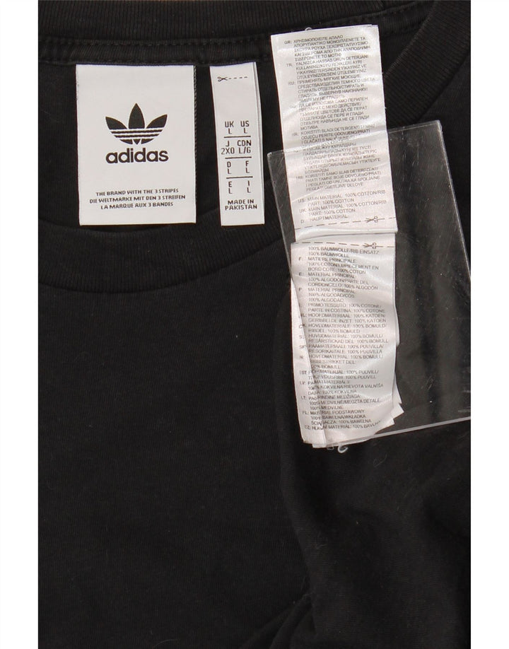 ADIDAS T-Shirt Homme Haut Large Noir Coton