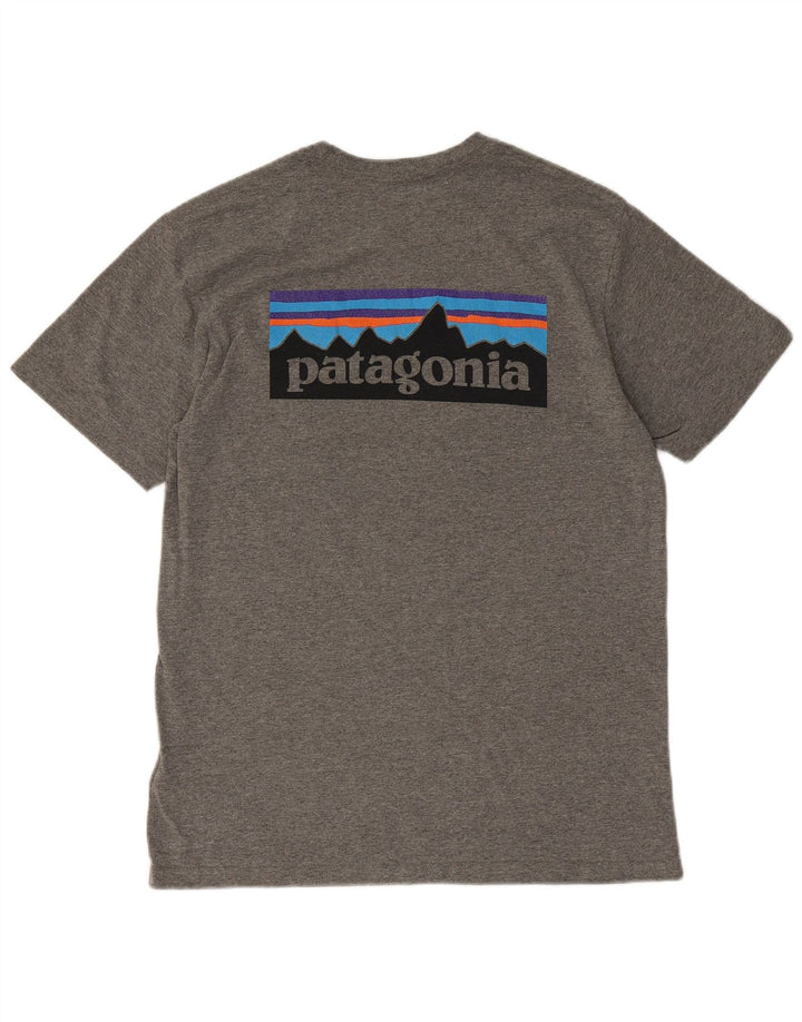 Patagonia T-Shirt Regular Fit Graphic Homme Gris Moyen Moucheté Coton