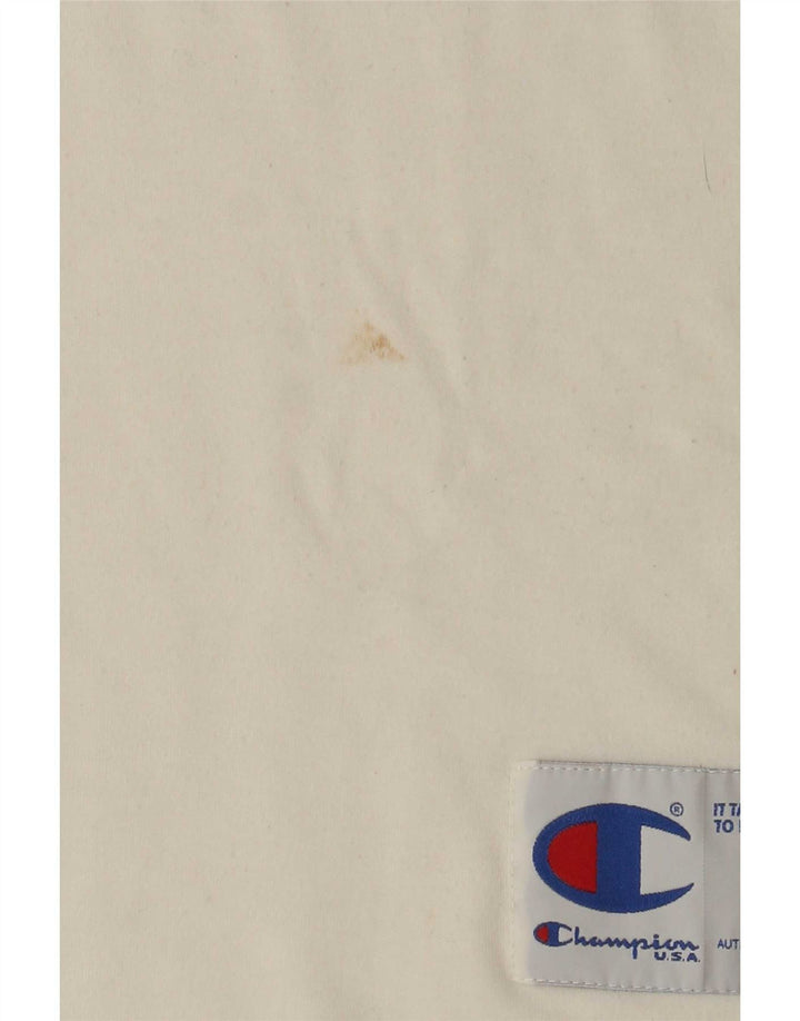 Champion T-Shirt Graphique Graphique Homme Blanc Moyen Coton
