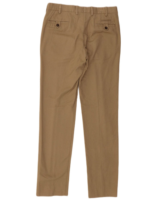 Massimo Dutti Pantalon de costume droit pour homme EU 40 Medium W31 L33 Coton beige