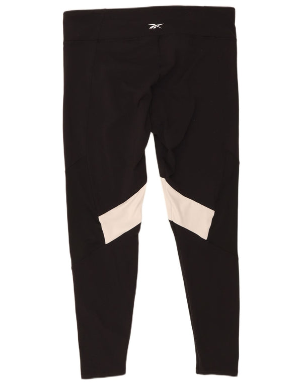 Reebok Leggings Femme UK 20/22 XL Noir Colourblock