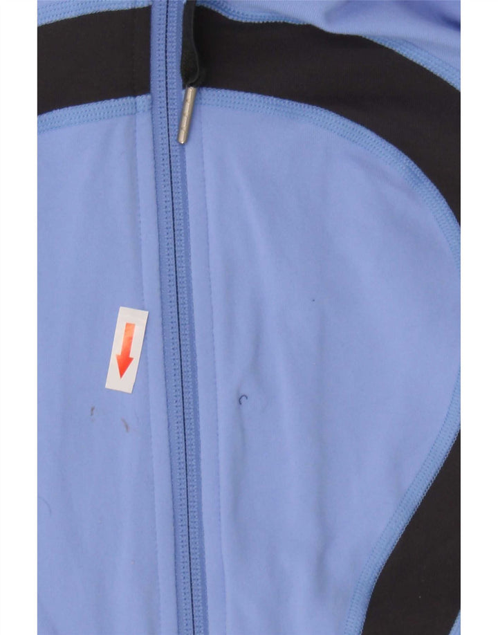 Lululemon Pull à capuche zippé graphique pour femme US 8 Nylon bleu moyen